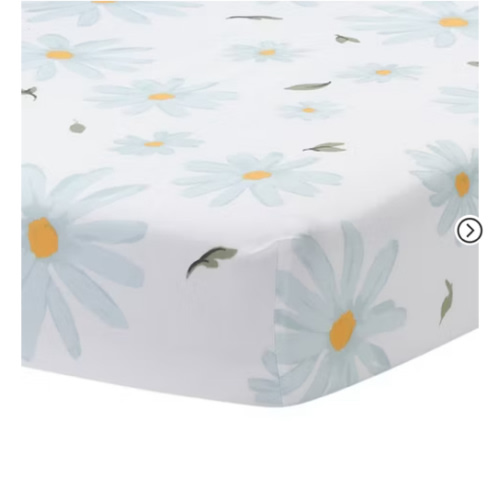 Sweet Daisy Cotton Fitted Crib Sheet