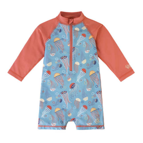 Baby Boy's Long Sleeve Swim Romper