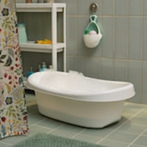 LÄTTSAM baby bath, white/turquoise - IKEA
