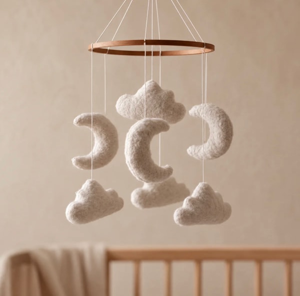 Marshmallow Sky - Baby Mobile