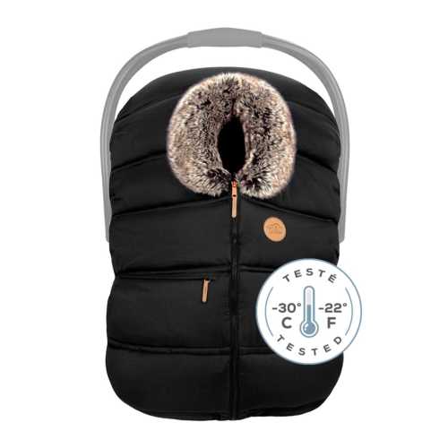 Petit Coulou Winter Car Seat Covers - Classic Collection - Onyx Wolf - Clement
