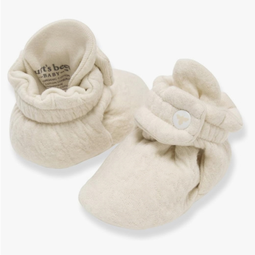 Burt's Bees Baby Booties, Organic Cotton Adjustable Infant Sock