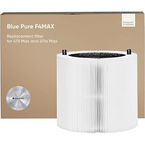 BLUEAIR Blue Pure 411i Max and 411a Max Genuine Replacement Filter, Blue Pure F4MAX, fits Blue Pure 411i Max and 411a Max Air Purifier