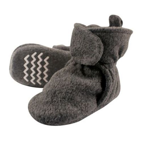Hudson Baby Baby And Toddler Cozy Fleece Booties, Dark Gray, 0-6 Months