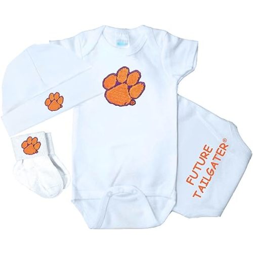 Clemson Tigers 3 piece Baby Clothing Set