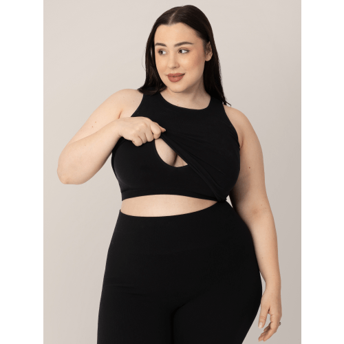 Sublime® Bamboo Maternity & Nursing Longline Bra | Black
