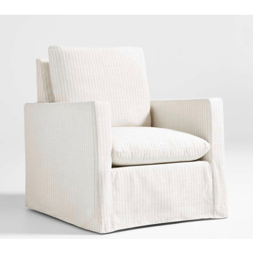 Ever Slipcovered Striped Nursery Glider Chair by Leanne Ford
