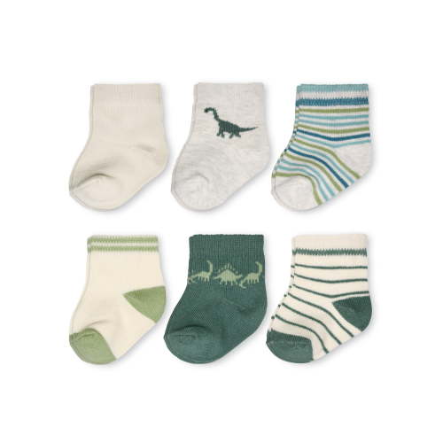 Carter's Child of Mine, Newborn Boy Dino Socks, 6 Pack, 0-6M