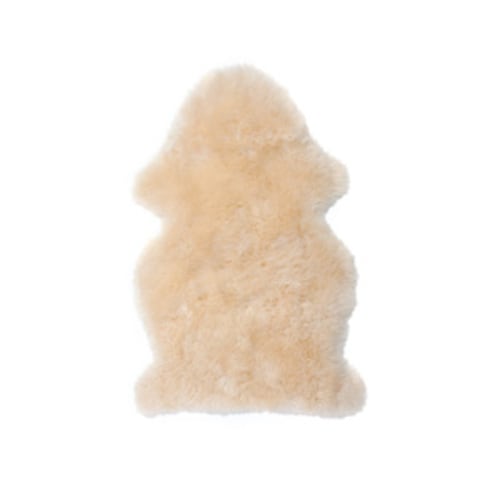 New Zealand Baby Sheepskin, Ethically Sourced, Silky Soft Natural Length Wool, Un-Shorn Baby Care Lambskin Rug, Premium Quality, LRG 34-36 inches in Length - Large - Beige