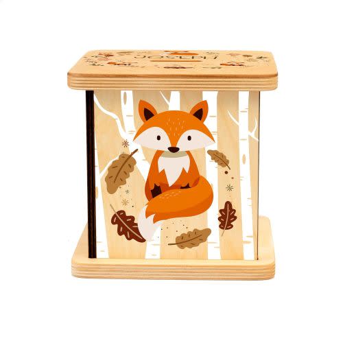 Wooden Piggy Bank for Kids and Adults, Personalized Gift Handmade in USA by BloomOwl, Custom Piggy Bank, Personalized Banks for Kids, Gifts for Baby Boys and Girls (Deer)