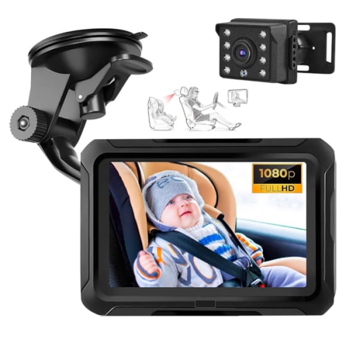 SSATISCN Baby Car Camera, 4.3 Inch HD 1080P Display, 150 Degree Wide Angle, 360 Degree Adjustable, Easy Headrest Mount, Real-Time Rear Seat View, Safe Driving Monitor for Infants : Amazon.com.au: Baby