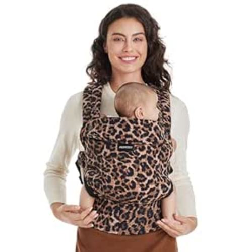 Momcozy Baby Carrier - Ergonomic, Cozy and Lightweight Carrier for 7-45lbs, Effortless to Put On, Ideal for Hands-Free Parenting, Enhanced Lumbar Support, Purehug for Infant to Toddler, Leopard