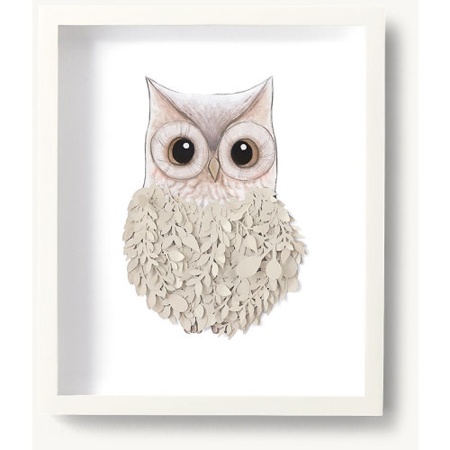 Cut Paper & Watercolor Animal Art - Owl | RH Baby & Child