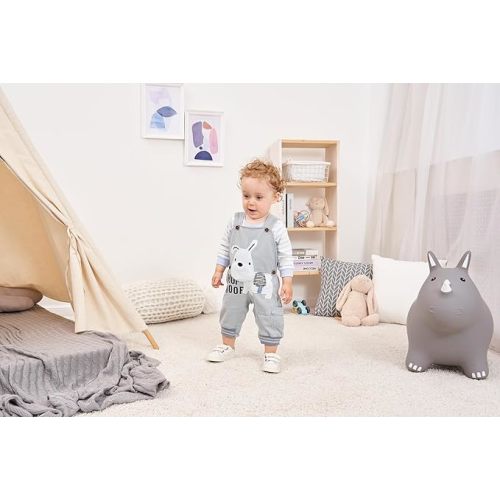 Cute Baby Boy Clothes Suit Toddler Boys' Striped long Sleeve T-Shirt+Denim Overalls Jumpsuit Pants Outfits Sets