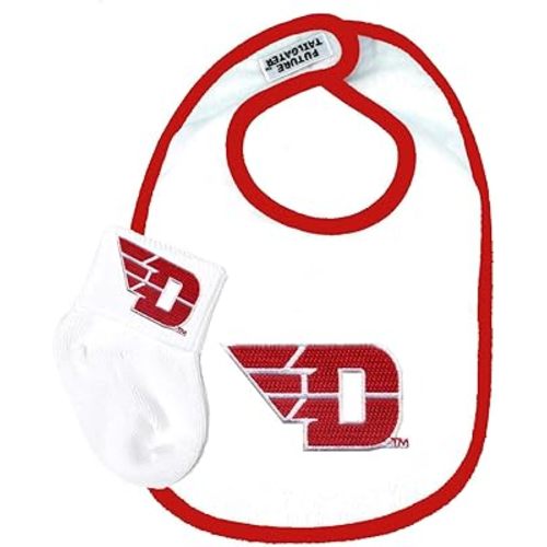 Future Tailgater Dayton Flyers Baby Bib and Socks Set