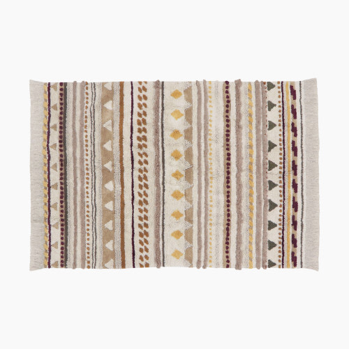 Lorena Canals Nomad Sistan Washable Rug - Natural Multi, 4' 7" X 6' 7"