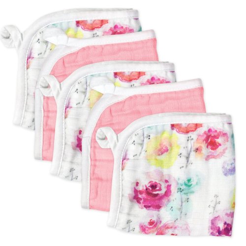 5-Pack Organic Cotton Triple-Layer Woven Washcloths – Honest Baby Clothing