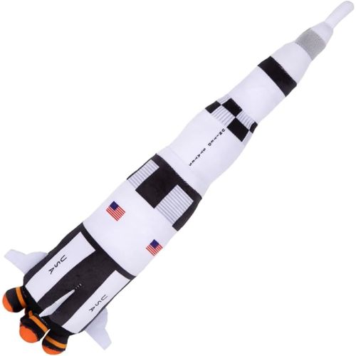 ArtCreativity Saturn Rocket Plush Toy, 18.5 Inch Space Shuttle Stuffed Toy