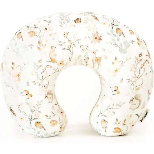 GRSSDER Nursing Pillow Cover, Stretchy Soft Minky Fabric Covers, Fit Most Nursing Support Pillows for Breastfeeding, Comfortable Safe Pillow Cover, Beautiful Stylish Pattern