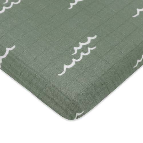 All-Stages Midi Crib Sheet in GOTS Certified Organic Muslin Cotton