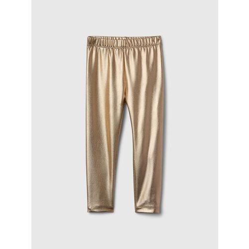 babyGap Shine Stretch Jersey Pull-On Leggings, Gold - size 0-3M