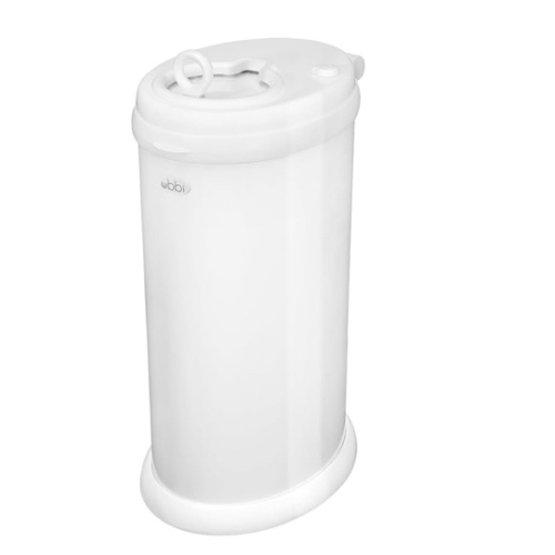 Ubbi Steel Diaper Pail, Odor Locking, No Special Bag Required, Award-Winning, Registry Must-Have, White