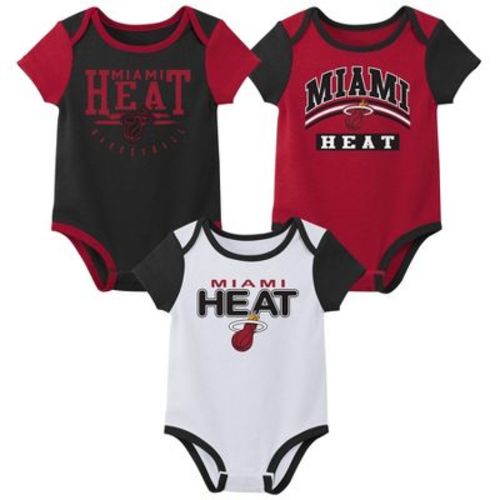 Nba Miami Heat Boys' 3pk Bodysuit Set - 12m