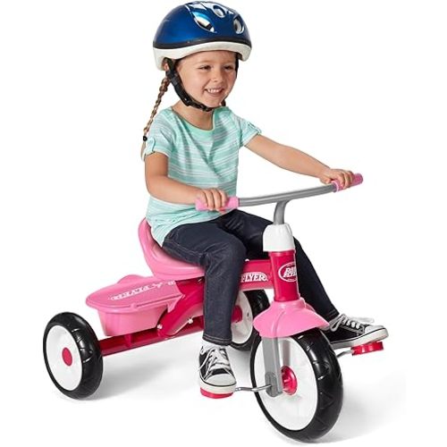 Kids Bike, Toddler Bike, Toddler Toys, Kids Toys for Ages 2-4, Radio Flyer Pink Rider Trike, for Ages 2.5-5 Years, Pink Tricycle