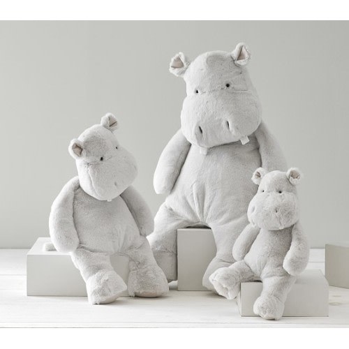 Gray Hippo Nursery Plush - Small