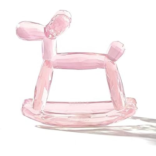 Crystal Jelly Baby Teether – Jellydog Teething Relief Toy for Infants 3-6 Months, Silicone Handheld Teething Toy, BPA-Free, Odorless, Prevents Choking, Safe for Babies (Rose Quartz)