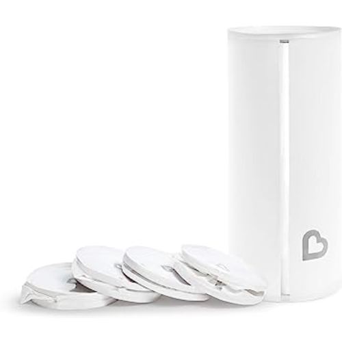 Munchkin® Toss™ Portable Disposable Diaper Pail, Holds up to 150 Newborn Diapers, 5 Pack, White