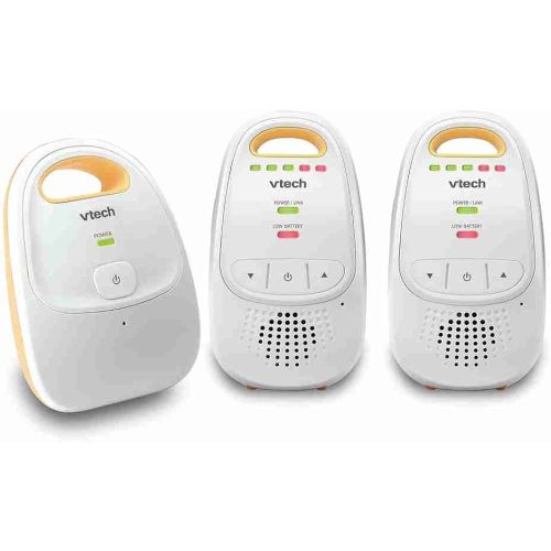 VTech Safe and Sound Audio Baby Monitor with 2 Parent Units, White, One Size