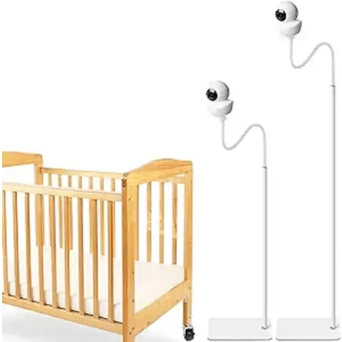 iTODOS Baby Monitor Floor Stand Holder Compatible with Babysense Video Baby Monitor V43/ HDS2/ V24R,Keep Baby Away from Touching,Strong and Heavy Metal Materials,More Safety