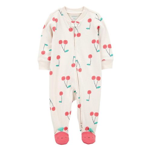 Baby Girl Carter's Cherry Print 2-Way Zip Sleep & Play Pajamas