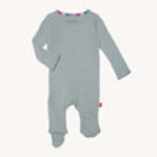 mist ribbed cotton magnetic parent favorite footie – Magnetic Me