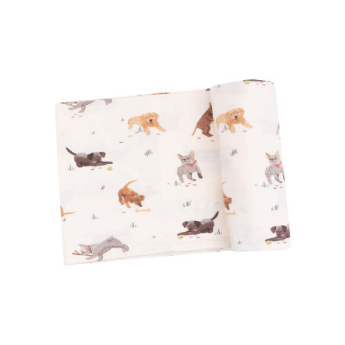 Stretch Swaddle, Watercolor Puppies