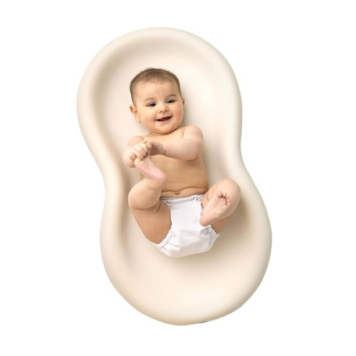 Keekaroo Peanut Changer Baby Vanilla– The Original Made in USA Easy-to-Clean Changing pad and The only Shell Over Foam, Fully Water Repellant