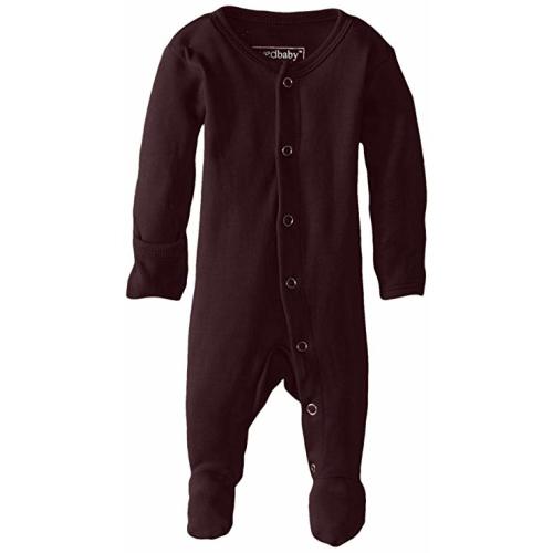 L'ovedbaby Unisex-Baby Organic Cotton Footed Overall - 3-6 Months - Eggplant