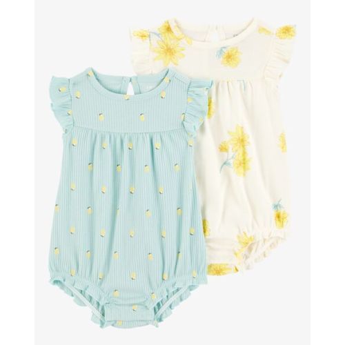 Baby 2-Pack Floral Rompers - Carter's | Carter's