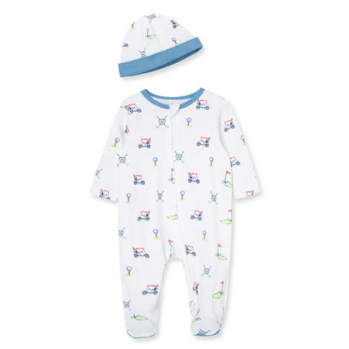 Golf Club Zip Footie with Hat - Little Me