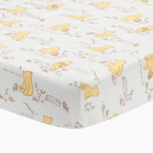 Cotton Fitted Crib Sheet - Storytime Pooh