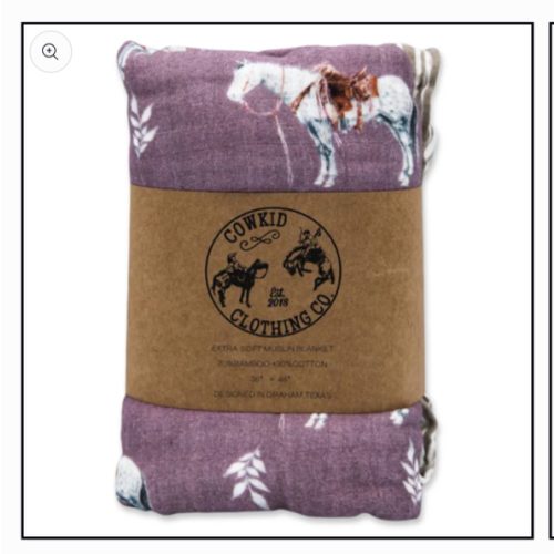 Mauve Ranch Horse Bamboo Muslin Blanket – Cowkid Clothing Company