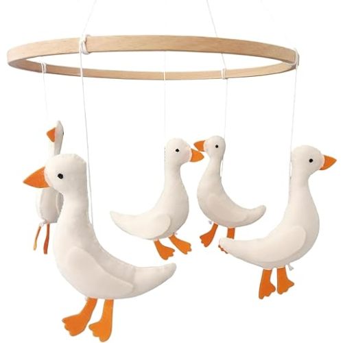 Geese Crib Mobile,Hunting Nursery Decor,Goose Mobile,Neutral Nursery Decor, Felt,Natural cot Mobile, Duck Crib Mobile