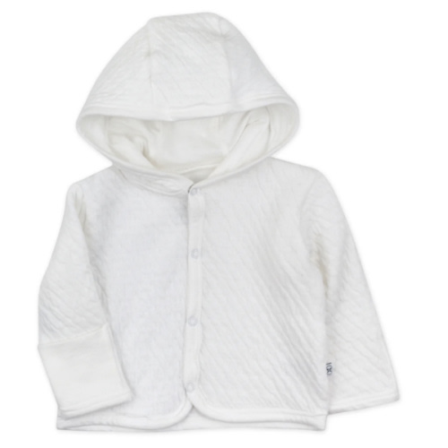 Organic Cotton Matelassé Snap-Front Hooded Jacket | Honest Baby Clothing