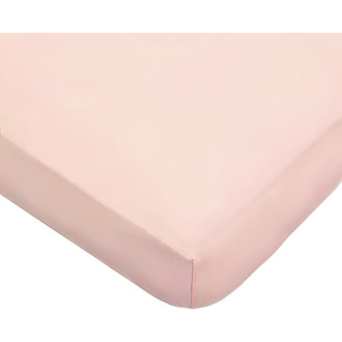 American Baby Company Fitted Mini Crib Sheet 24" x 38", Soft Breathable Neutral 100% Cotton Jersey Portable Sheet, Blush, for Boys and Girls, Fits Most Pack N Play and Mini Crib Mattresses