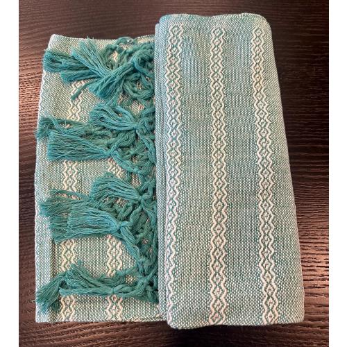 Mexican Cotton Rebozo & Baby Wrap - Garden Mint - 78 inch (2m) X 23 inch (60cm).
