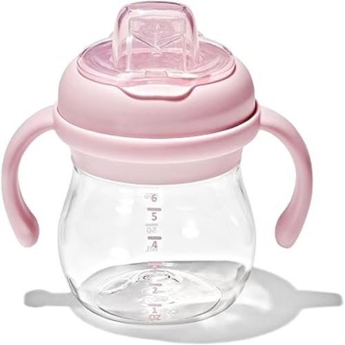 OXO Tot Transitions Soft Spout Sippy Cup with Removable Handles - 6 oz. - Blossom