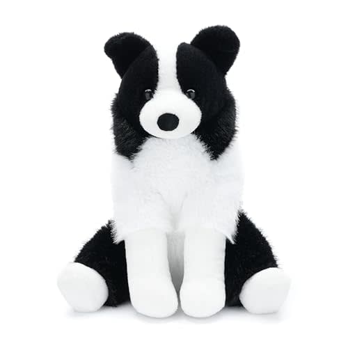 WEIGEDU Border Collie Plush Toys Stuffed Animals, Stuffed Dog Puppy for Kids, Baby Birthday Bedtime Gift, 12 inches