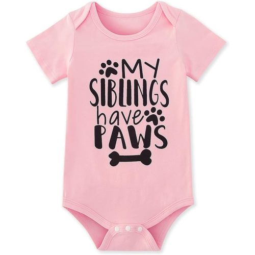 Funnycokid Baby Boys Girls Bodysuit Funny Newborn Romper Short Sleeve Infant Neutral Outfits Jumpsuit 0-12 Months