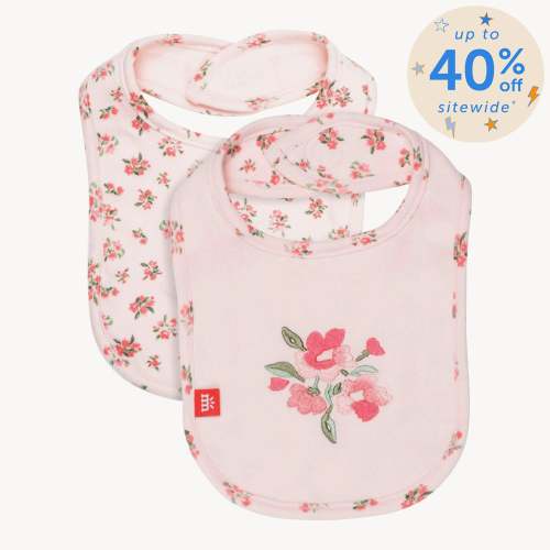 bouquet de fleurs organic cotton magnetic stay dry infant reversible b – Magnetic Me
